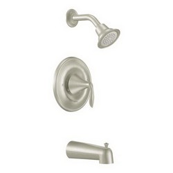 Moen Eva T2133 1 Lever Handle Tub & Shower Trim, 2.5 gpm, Brushed Nickel
