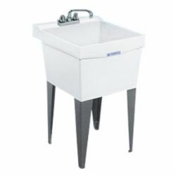 Mustee 18W UTILATUB® DURASTONE® Wall-Mount Rectangular Single Bowl Laundry/Utility Tub, 20 inchx 24 inch, White