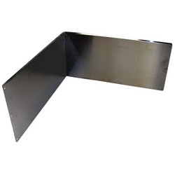 Mustee Duraguard™ 67.2424 Stainless Steel Wall Guards For Use with Model 63M 24 inch x 24 inch Mop Service Basin, 24 inch x 12 inch