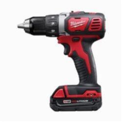 Milwaukee® 2606-22CT M18™ Cordless Drill/Driver Kit, 1/2 in Chuck, 18 VDC, 0 to 400/0 to 1800 rpm No-Load, 7-1/4 in OAL, Lithium-Ion Battery