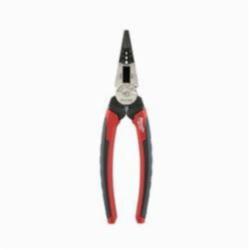 Milwaukee&reg; 48-22-3068 6-in-1 Long Nose Plier With Side Cutter and Wire Stripper, 2-1/4 in L x 1-3/4 in W, Forged Alloy Steel Jaw, 8 in L, Yes