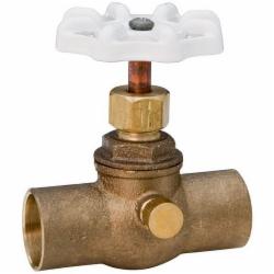 Nibco 726 Series Brass Globe Stop And Waste Valve, 1/2 inch IPS