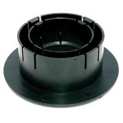 NDS™ PVC Universal Locking Outlet For 3 inch/4 inch Drainage Pipe, 2-1/4 inch, Black