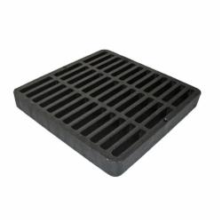 NDS 980 Square Polyolefin Grate, 9 inch L x 9 inch W, Black