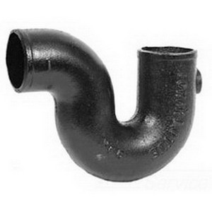 Charlotte Pipe Cast Iron Soil P-Trap with 1/2 inch Tap in Heel, 3 inch, No-Hub