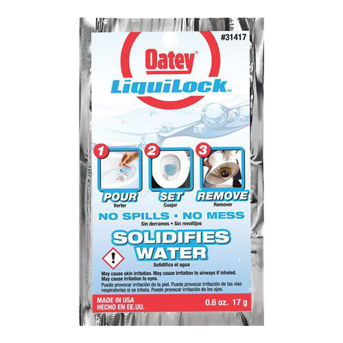 Oatey® Liquilock™ Gel For Toilet Removal In Display Pack, 0.6 oz; 70/Pack