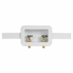 Harvey 38121 PVC WMOB Plain Washing Machine Outlet Box, 1/4-Turn Valve; 12/Pack