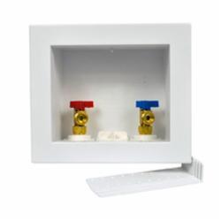 Harvey 38530 High Impact Polystyrene Washing Machine Outlet Box, 1/4-Turn Brass Ball Valve, Sweat, 12/Carton