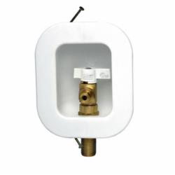 Harvey 38611 Copper Sweat/MIP Ice Maker Outlet Box With Nails, 1/4-Turn Brass Ball Valve; 6/Pack