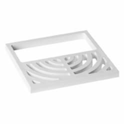 Harvey 42752 PVC Square Three-Quarter Top Grate For Floor Sinks, White; 1/Case