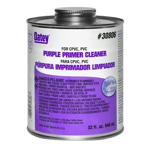 Oatey® 30768 PVC/CPVC Pipe Primer/Cleaner, 1 gal, Purple; 6/Pack