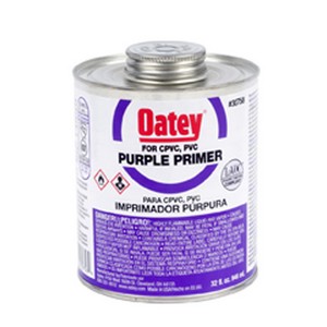 Oatey® 30758 PVC/CPVC Pipe Primer, 32 oz, Purple; 12/Pack