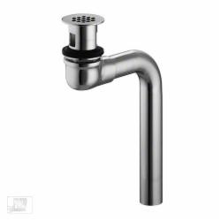 Offset Wheel Chair Lavatory Grid Drain With Strainer, 1-1/4 inch W x 6 inch L, Chrome-Plated