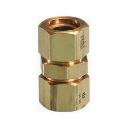 TracPipe® Yellow Brass Autoflare Coupling, 3/4 inch x 3/4 inch; 16/Box