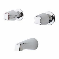 Pfister 05-311 Bedford™ 2 Classic Metal Verve® Handle Professional Grade Tub & Shower Tub Trim, 2.5 gpm, Polished Chrome