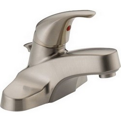 Peerless P136LF-BN-M Core Metal Pop-Up Single Handle Lavatory Faucet, 1.5 gpm at 60 psi, Brushed Nickel