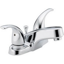 Peerless P299628LF-M Choice Metal Pop-Up Two Handle Lavatory Faucet, 1.5 gpm at 60 psi, Chrome