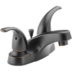 Peerless P299628LF-OB-M Choice Metal Pop-Up Two Handle Lavatory Faucet, 1.5 gpm at 60 psi, Oil Rubbed Bronze