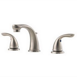 Pfister™ G149-610 Pfirst Series™ Professional Grade 2-Handle 8 inch Widespread Lavatory Faucet With Pop-Up, 1.5 gpm, Brushed Nickel