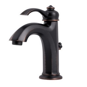 Pfister™ Portola GT42-RP0 Professional Grade 1 Lever Handle 4 inch Deck-Mount Lavatory Faucet With Metal Pop-Up, 1.5 gpm, Tuscan Bronze