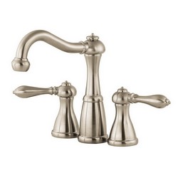 Pfister™ GT46-M0B Marielle™ Professional Grade 2-Handle 4 inch Widespread Lavatory Faucet With Pop-Up, 1.5 gpm, Brushed Nickel