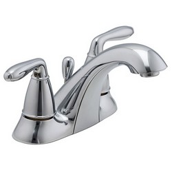 Pfister™ Serrano™ GT48-SR0 Professional Grade 2 Lever Handle 4 inch Deck-Mount Lavatory Faucet With Metal Pop-Up, 1.5 gpm, Polished Chrome