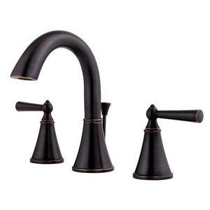 Pfister™ GT49-GL0 Saxton™ Professional Grade 2-Handle 8 inch Widespread Lavatory Faucet With Pop-Up, 1.5 gpm, Tuscan Bronze