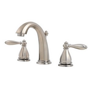 Pfister™ GT49-RP0 Portola Professional Grade 2-Handle 8 inch Widespread Lavatory Faucet With Pop-Up, 1.5 gpm, Brushed Nickel