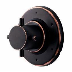Pfister R79-600Y 1 Cross Handle 3 Port Professional Grade Universal Thermostatic Diverter Valve Trim, Tuscan Bronze