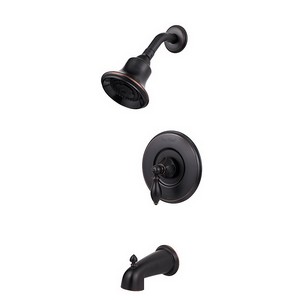 Pfister™ Catalina R89-8EB Professional Grade 1 Lever Handle Tub & Shower Trim, 2.5 gpm, Tuscan Bronze