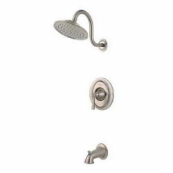 Pfister R89-8GLK Saxton&trade; 1-Lever Handle Professional Grade Tub & Shower Combo Trim, 2.5 gpm, Brushed Nickel