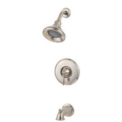 Pfister™ Portola R89-8RP Professional Grade 1 Lever Handle Tub & Shower Trim, 2.5 gpm, Brushed Nickel