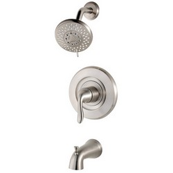Pfister™ Universal R90-TN2 Residential Grade 1 Lever Handle Tub and Shower Trim, 2.5 gpm, Brushed Stainless Steel