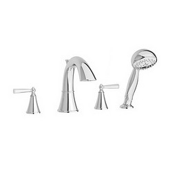 Pfister™ Saxton RT6-4GL 2 Lever Handle 4 Hole Roman Tub with Handshower, 15 - 18 gpm, Chrome