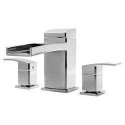 Pfister™ Kenzo™ RT6-5DF Professional Grade 2 Lever Handle 3 Hole Deck Mount Roman Tub Trim, 15 - 18 gpm, Chrome