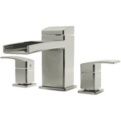 Pfister™ Kenzo™ RT6-5DF Professional Grade 2 Lever Handle 3 Hole Deck Mount Roman Tub Trim, 15 - 18 gpm, Brushed Nickel