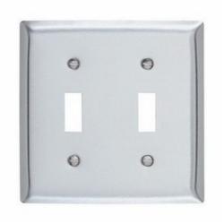 Pass & Seymour® SS2 2-Gang Standard-Size Wallplate, 4.5 inch x 4.563 inch