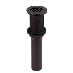 Pfister&trade; 47 Series Solid Brass Grid Strainer with 1-1/4 inch Tailpiece, 8-1/8 inch L x 2-1/4 inch W, Tuscan Bronze