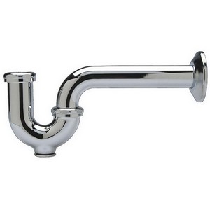 Watts 17 ga P-Trap with Cleanout, 1-1/4 inch, Chrome Plated