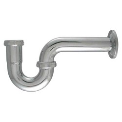 Watts 17 ga Brass P-Trap with Cleanout, 1-1/2 inch, Satin