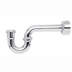 Watts 20 ga P-Trap with Nuts and Flange, 1-1/2 inch, Satin