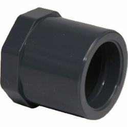 Charlotte SCH 80 ASTM D-2467 PVC Flush Reducer Bushing, 1-1/4 inch x 1 inch x 1-19/32 inch, Spigot x Socket