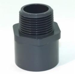 Charlotte SCH 80 ASTM D-2467 PVC Adapter, 1/2 inch x 1/2 inch, Socket x MIP