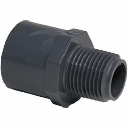 SCH 80 PVC Adapter, 1 inch x 1 inch, Socket x MIP