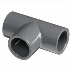 SCH 80 PVC Tee, 1-1/2 inch x 1-1/2 inch x 1-1/2 inch, Socket x Socket x Socket