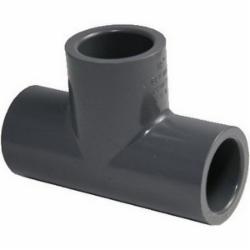 Charlotte SCH 80 ASTM D-2467 PVC Tee, 2-1/2 inch x 2-1/2 inch x 2-1/2 inch, Socket x Socket x Socket