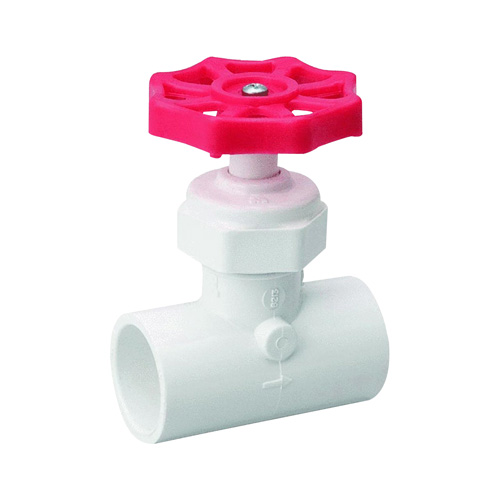 PVC Stop Valve, 3/4 inch, Slip x Slip