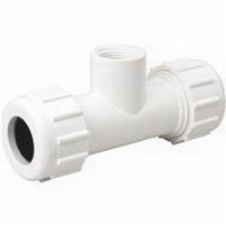 B & K PVC Tee, 3/4 inch x 3/4 inch x 3/4 inch, Compression x Compression x FIP
