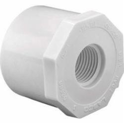 SCH 40 PVC Flush Reducer Bushing, 1/2 inch x 1/4 inch, Spigot x FIP