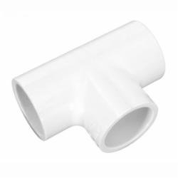 SCH 40 PVC Tee, 2 inch x 2 inch x 2 inch, Socket x Socket x Socket